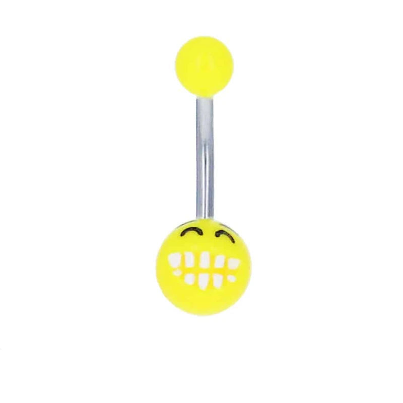 Emoji Lucite Navel Barbell 14g