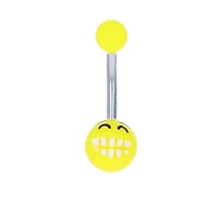 Emoji Lucite Navel Barbell 14g