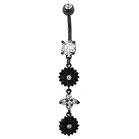 Flower Bouquet Navel Dangle 14g