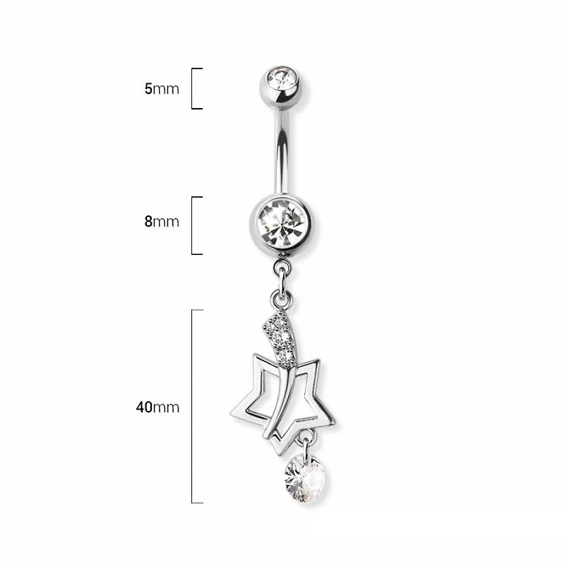 Celestial Comet Navel Dangle 14g