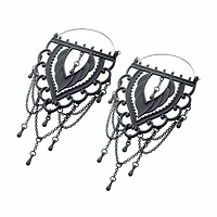 Matte Filigree + Chains Tunnel Hangers