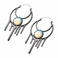 Moonstone + Dripping Tunnel Hangers