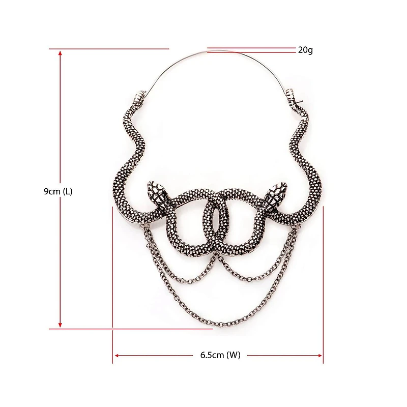 Coiled Snakes + Chains Tunnel Hangers
