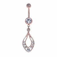 Crystal Keyhole Navel Dangle 14g