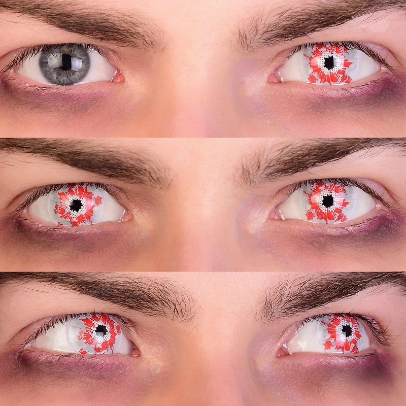 Shatter Red and Black - Primal Contact Lenses