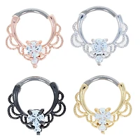 Filigree Claw-Set Crystal Clicker 16g