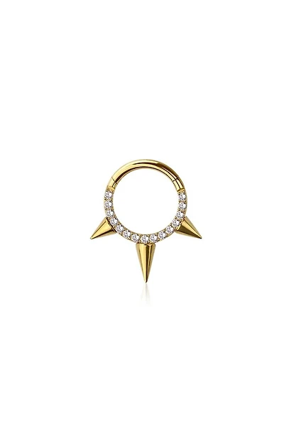 PREMIUM Spiked Channel-Set Crystal Segment Ring 16g