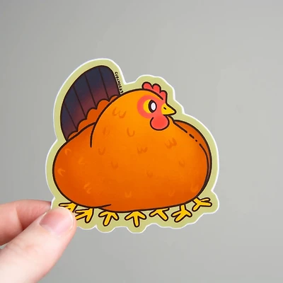 Plump Hen - 3" Vinyl Chicken Sticker