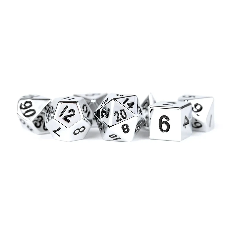 16mm Metal Silver Dice Set