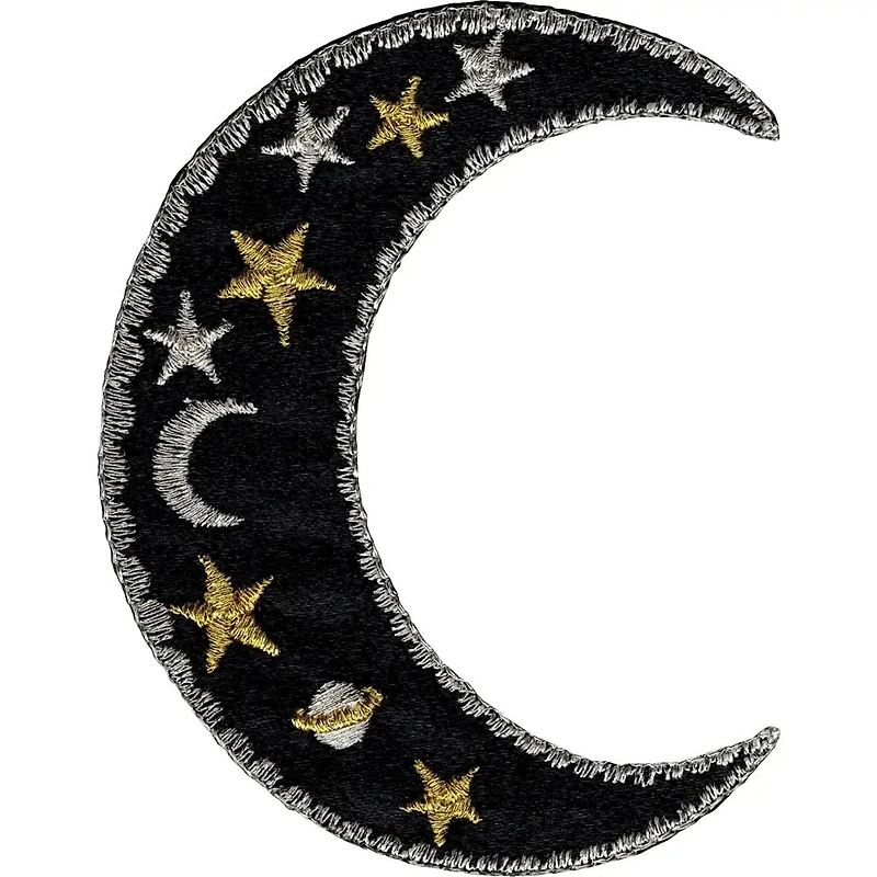Patch - Celestial - Moon with Stars and Planet Inside