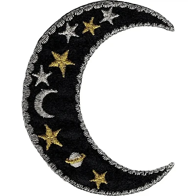 Patch - Celestial - Moon with Stars and Planet Inside