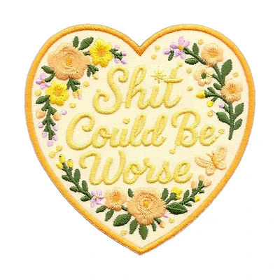 Patch - "Shit Could Be Worse" in Floral Heart