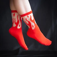 Sheer Flame Socks