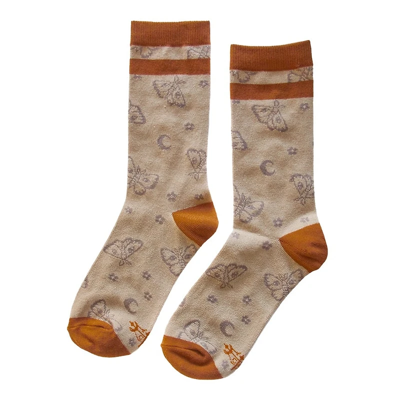 Moth & Moons Crew Socks