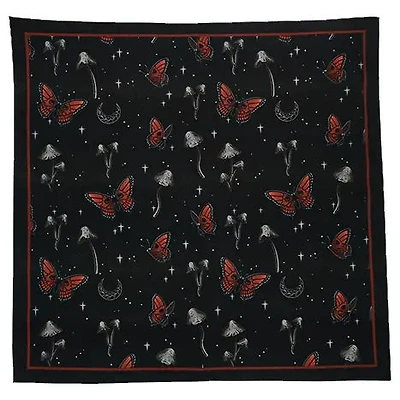 Skull Butterflies And Mushroom Bandana