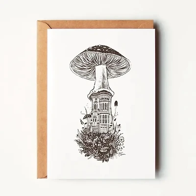 Mushroom House Iii Greeting Card