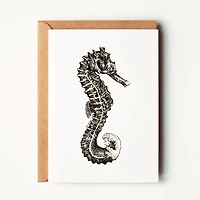 Ocean Wave Seahorse Greeting Card