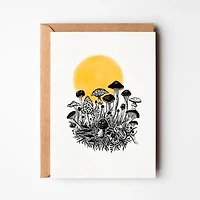 Mushroom Dawn, Blank Greeting Card, Original Art Print Card