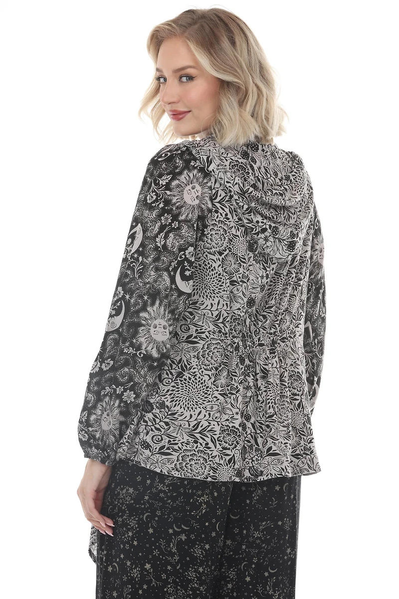 Romantic Celestial Flowy Hoodie