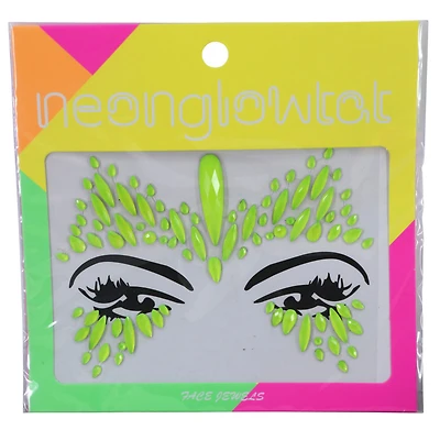 Face Jewels Neon Green
