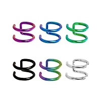 Faux Double Hoop Earrings