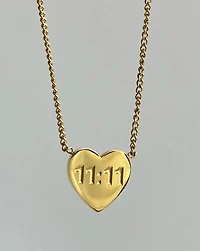 11:11 Heart  Stainless Steel Necklace