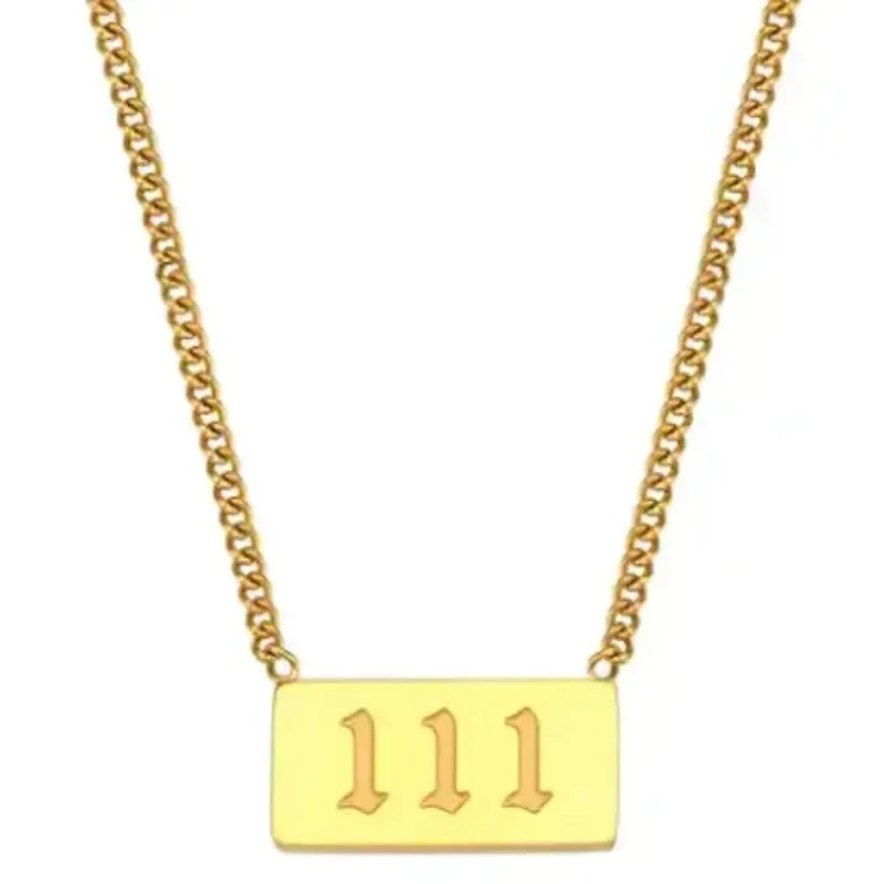 111 Angel Number Talisman Layering Necklace Waterproof