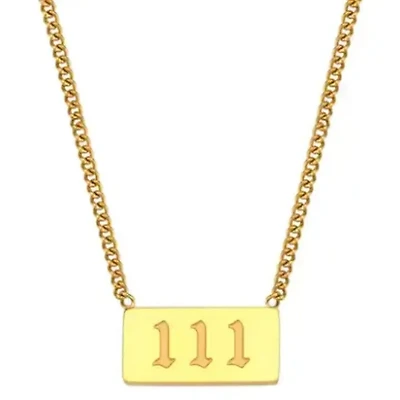 111 Angel Number Talisman Layering Necklace Waterproof