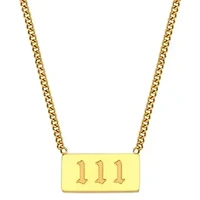 111 Angel Number Talisman Layering Necklace Waterproof