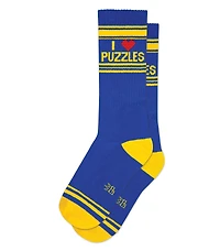 I Heart Puzzles Ribbed Socks