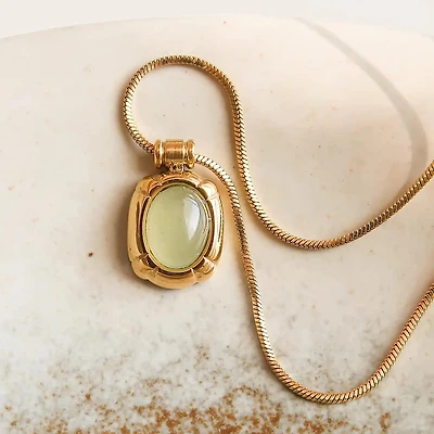 Dax 18K Gold Non-Tarnish Natural Stone Necklace