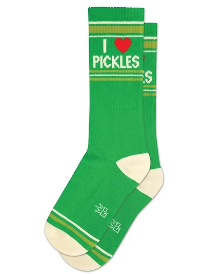 I Heart Pickles Gym Crew Socks