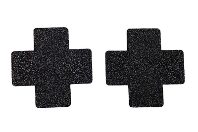 X Black Glitter Pasties