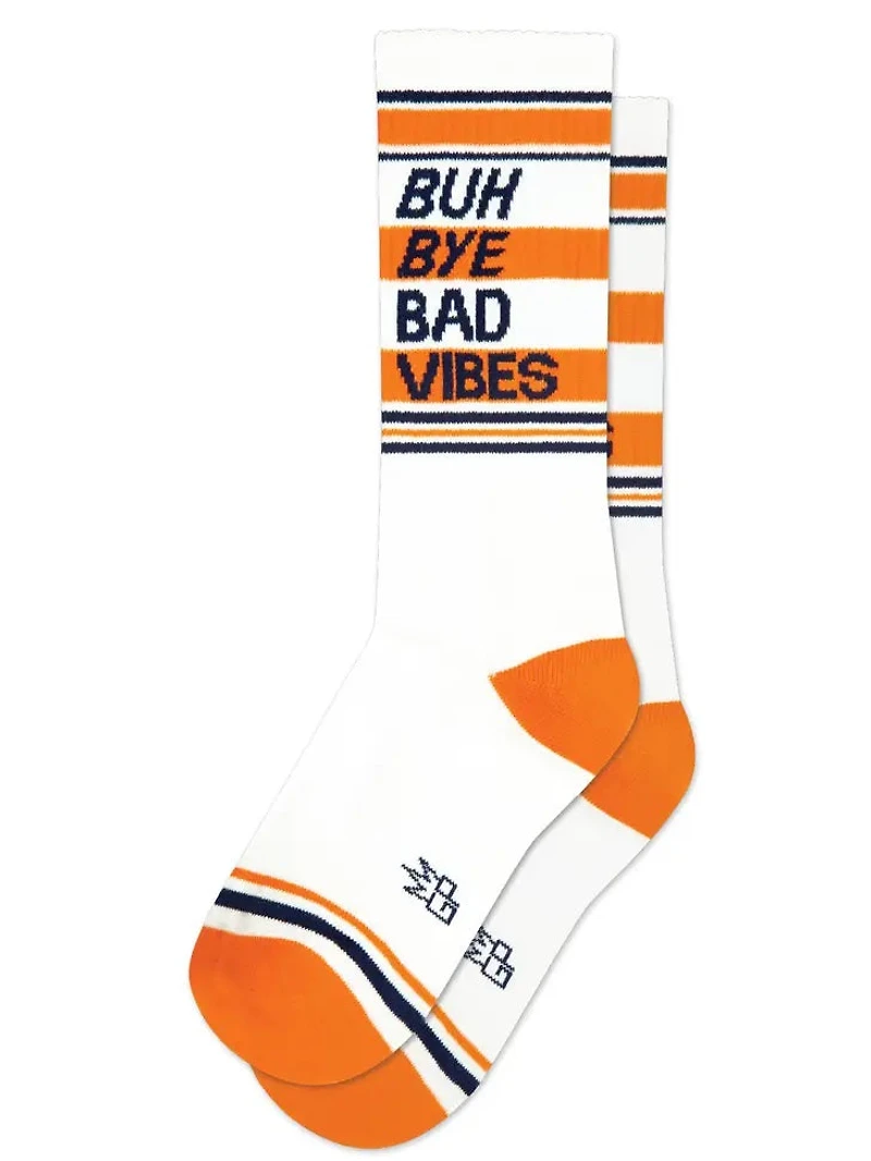 Buh Bad Vibes Gym Crew Socks