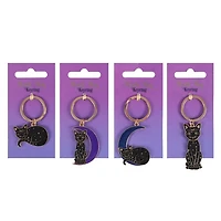 Mystic Mog Black Cat Sleeping Keyring