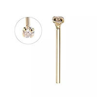 14Karat Gold 1.5mm Prong 20g Bend Yourself Nose Stud