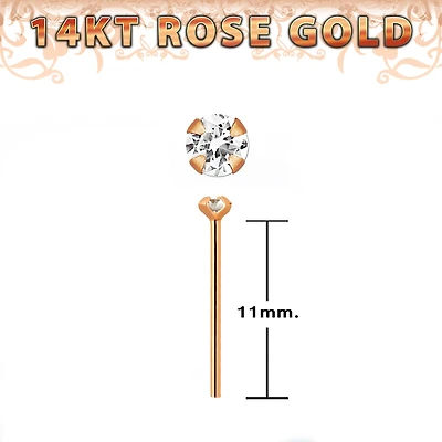 14K Bend Yourself Stud With A 1.25mm Prong Gem