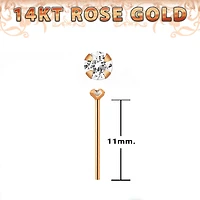 14K Bend Yourself Stud With A 1.25mm Prong Gem