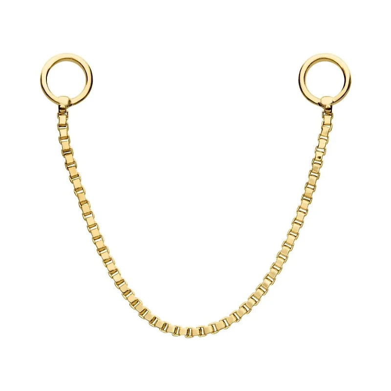 Cadena Caja 7/8" Oro 14Kt