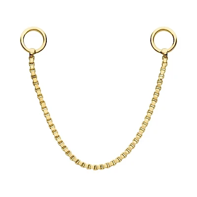 Cadena Caja 7/8" Oro 14Kt