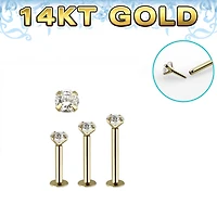 14K Gold Jewel Labret