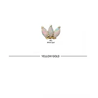 14Kt Gold with Triple Marquise Cluster Threadless Top