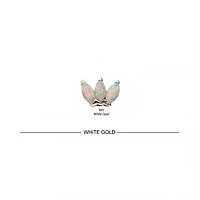 Triple Marquise Opal 14kt White Gold Threadless Top