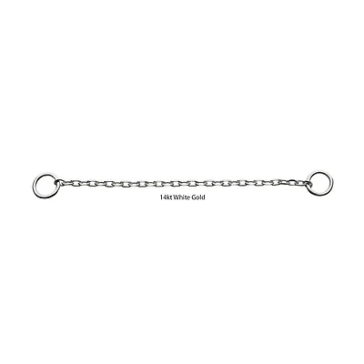 Rolo Chain 7/8" 14Kt White Gold