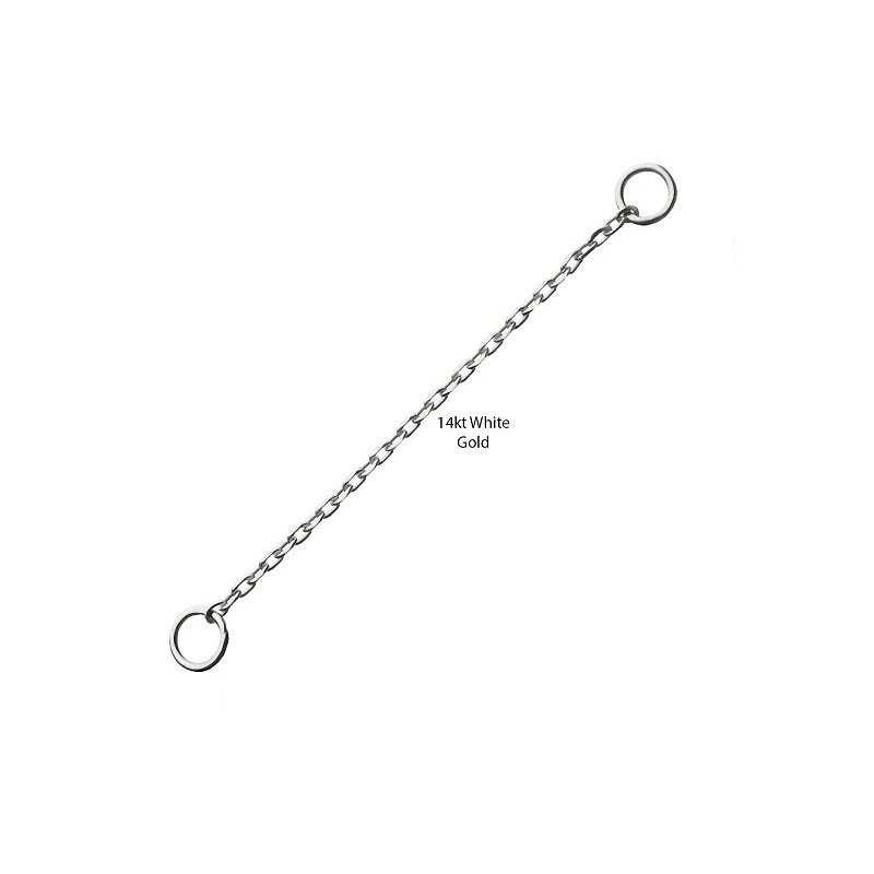 Rolo Chain 1 3/8" 14Kt White Gold