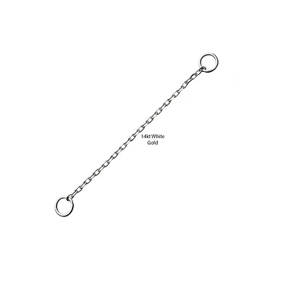 Rolo Chain 1 3/8" 14Kt White Gold