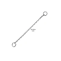 Rolo Chain 1 3/8" 14Kt White Gold