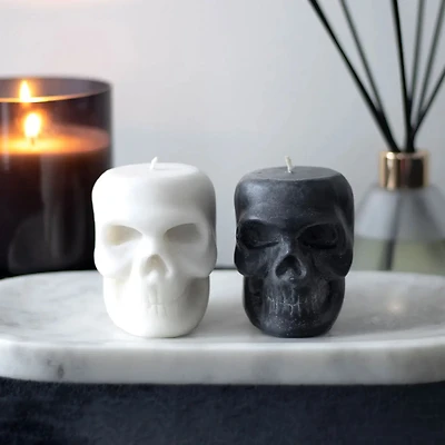 Whtie Sage Skull Candle