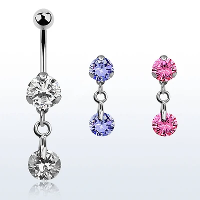 DANGLE ROUND CZ STONE