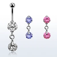 DANGLE ROUND CZ STONE